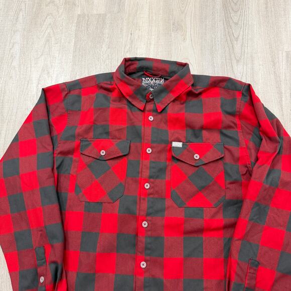 Dixxon Flannel Company Fifty Fifty Button Shirt Men's 2XL Red Buffalo Plaid - Picture 2 of 9